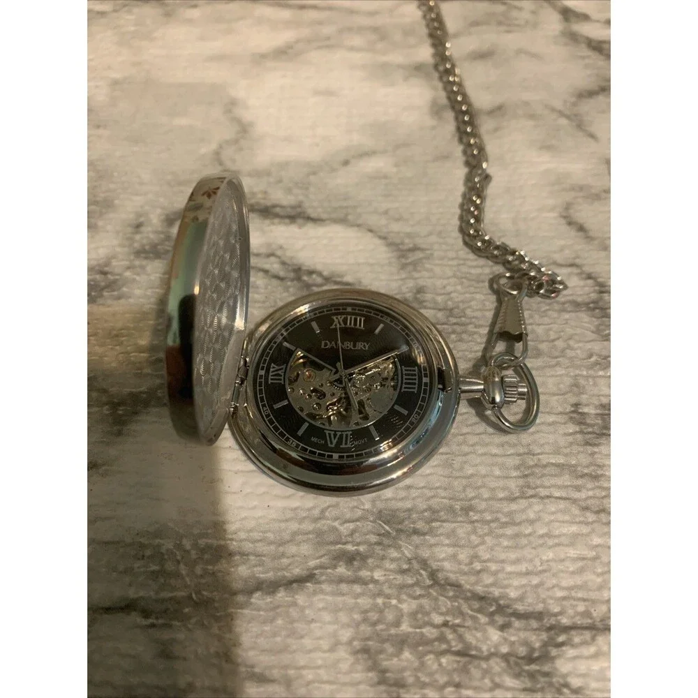 Danbury Mint Mechanical Pocket Watch Parts Or Repair